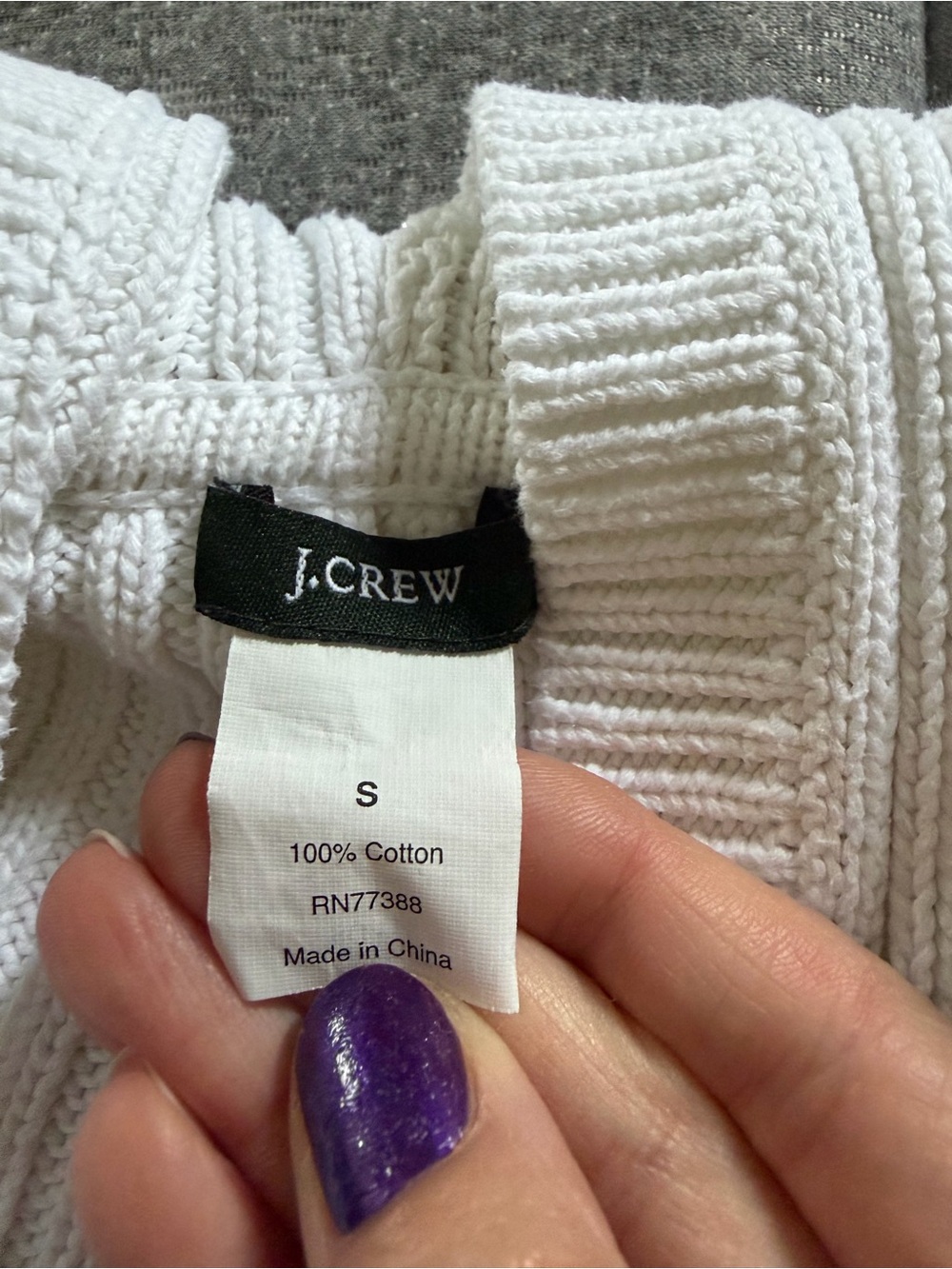 J. Crew Cream Ribbed Button Pullover Hoodie - Picture 3 of 3